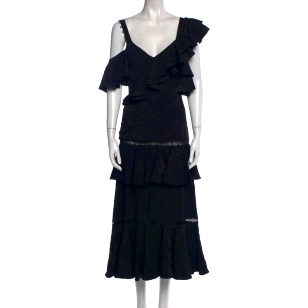 Prabal Gurung Sleeveless Off Shoulder Midi Dress XS